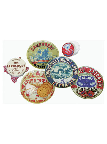 BIA INTERNATIONAL Talerze śniadaniowe (4 szt.) ''Classic Camembert'' ze wzorem - Ø 20 cm
