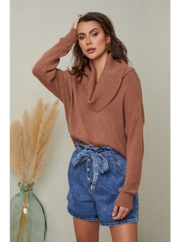 So Cachemire Pullover "Kaba" in Hellbraun