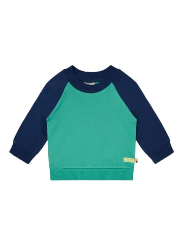 loud + proud Sweatshirt in Grün/ Dunkelblau
