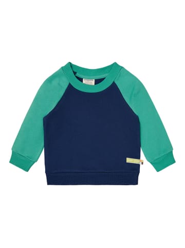 loud + proud Sweatshirt in Grün/ Dunkelblau