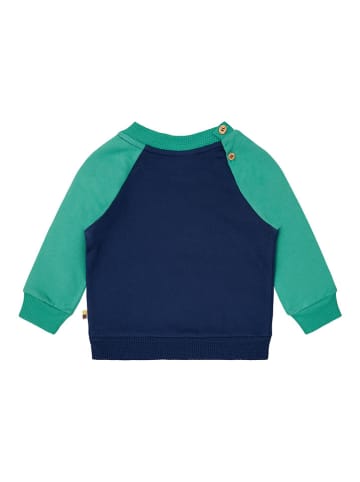 loud + proud Sweatshirt in Grün/ Dunkelblau