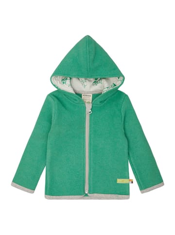 loud + proud Wollen fleece vest groen