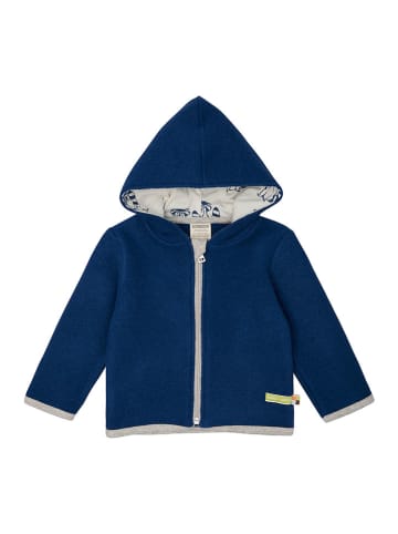 loud + proud Woll-Fleecejacke in Dunkelblau