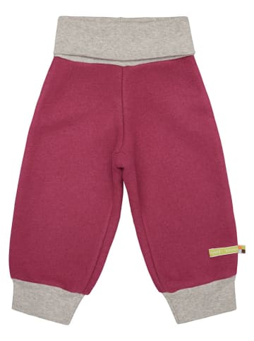 loud + proud Woll-Sweathose in Rot/ Grau