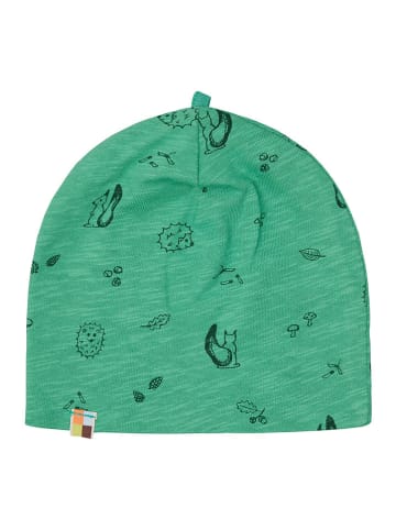 loud + proud Czapka beanie w kolorze zielonym