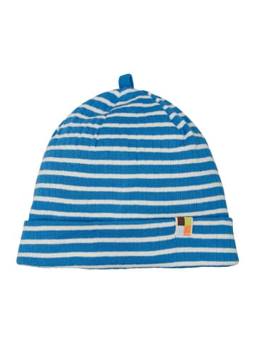 loud + proud Beanie in Blau/ Weiß
