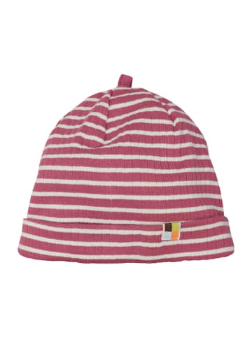 loud + proud Beanie in Rot/ Weiß