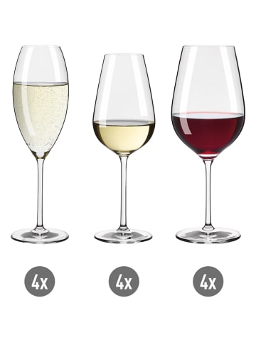 RITZENHOFF 12-delige wijnglazenset zwart