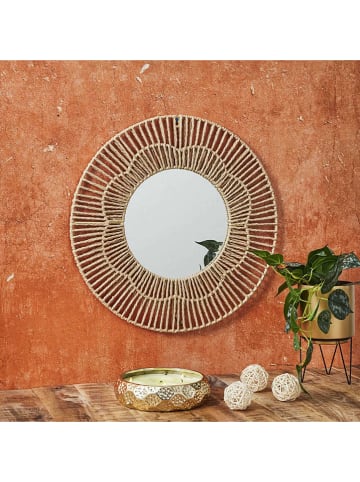 Ethnical Life Lustro "Mirage" w kolorze beżowym - Ø 50 cm