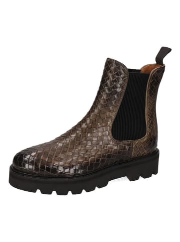 MELVIN & HAMILTON Leder-Chelsea-Boots in Khaki
