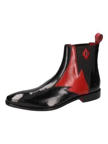 MELVIN & HAMILTON Leren chelseaboots "Elvis 90" zwart/rood
