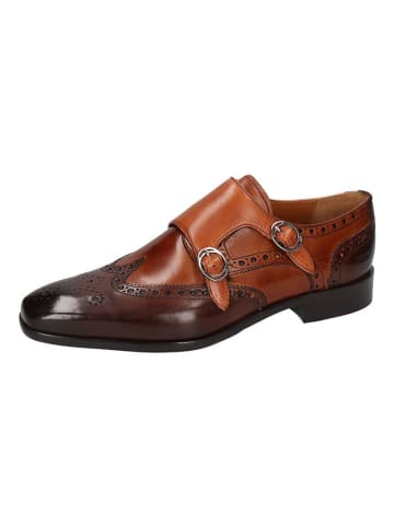 MELVIN & HAMILTON Leder-Slipper "Bond 5" in Hellbraun/ Braun