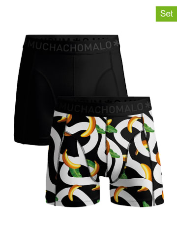 Muchachomalo 2er-Set: Boxershorts in Schwarz/ Weiß/ Gelb