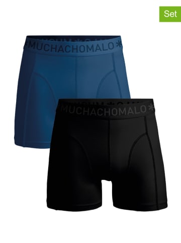 Muchachomalo 2er-Set: Boxershorts in Schwarz/ Blau