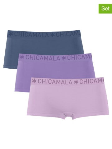 Muchachomalo 3er-Set: Pantys in Dunkelblau/ Lila