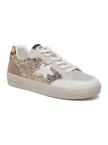 Sixth Sens Sneakers goudkleurig