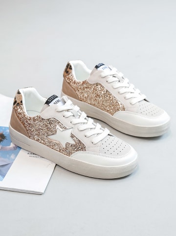 Sixth Sens Sneakers goudkleurig