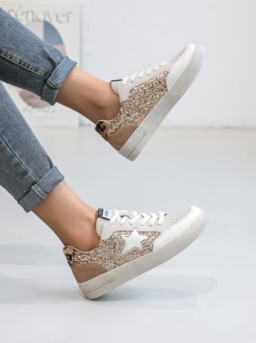 Sixth Sens Sneakers goudkleurig