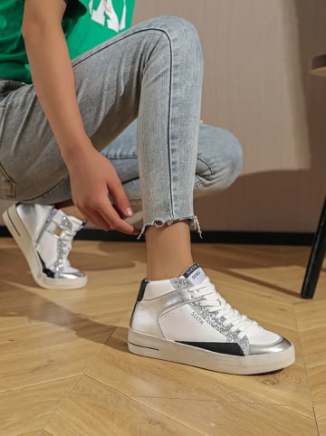 Sixth Sens Sneakers wit/zilverkleurig