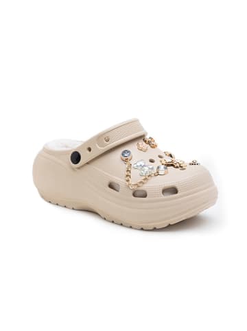 Foreverfolie Pantoletten in Beige