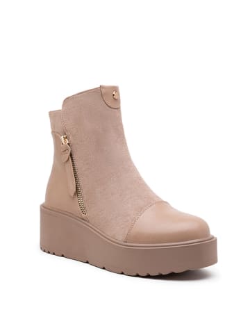 Foreverfolie Keilstiefeletten in Beige