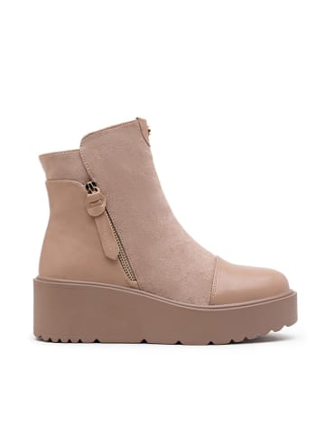 Foreverfolie Keilstiefeletten in Beige