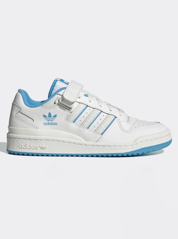 adidas Leren sportschoenen wit/lichtblauw