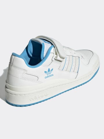 adidas Leren sportschoenen wit/lichtblauw