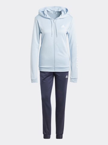adidas 2-częściowy strój sportowy w kolorze błękitno-granatowym