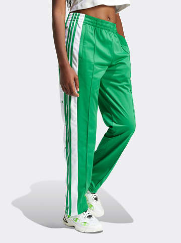 adidas Sweathose in Grün/ Weiß