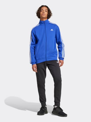 adidas 2tlg. Trainingsanzug in Schwarz/ Blau