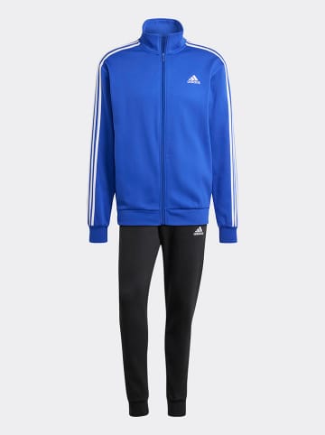 adidas 2-częściowy strój sportowy w kolorze czarno-niebieskim