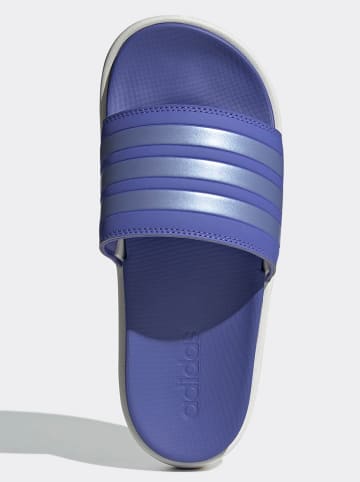 adidas Klapki w kolorze fioletowo-białym