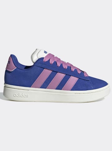 adidas Leder-Sneakers in Blau/ Lila/ Weiß