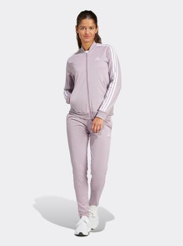 adidas 2tlg. Trainingsanzug in Weiß/ Flieder