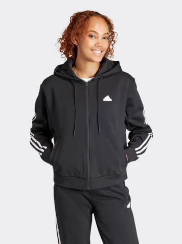 adidas Sweatjacke in Schwarz/ Weiß