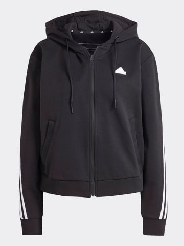 adidas Sweatjacke in Schwarz/ Weiß