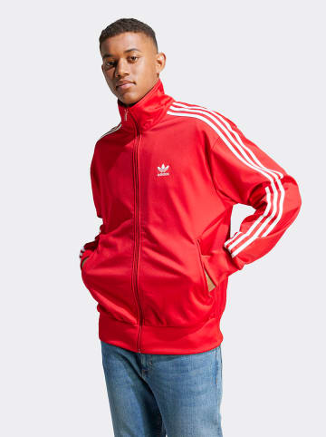adidas Trainingsjacke in Rot/ Weiß