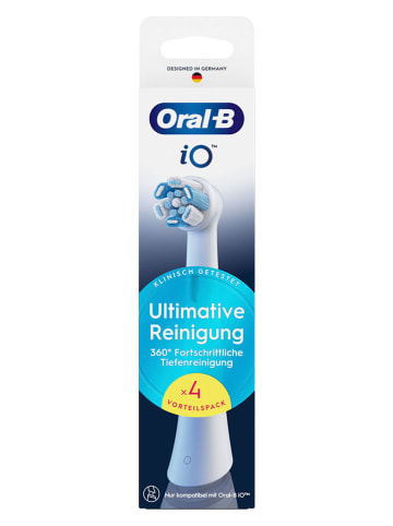 Oral-B 4er-Set: Ersatz-Bürstenköpfe "iO Ultimative Reinigung" in Weiß