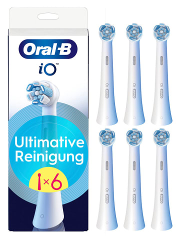 Oral-B 6er-Set: Ersatz-Bürstenköpfe "iO Ultimative Reinigung" in Weiß