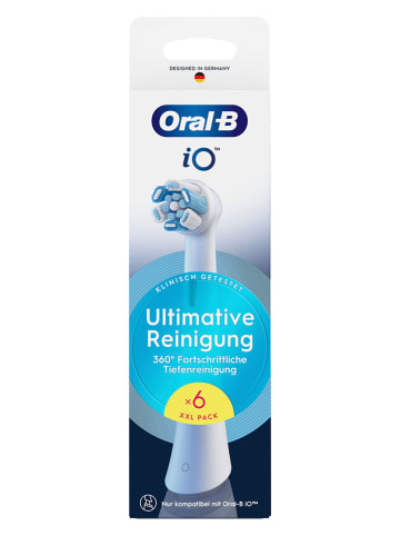 Oral-B 6-delige set: opzetborstels "iO Ultieme reiniging" wit