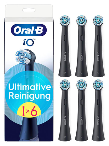 Oral-B 6er-Set: Ersatz-Bürstenköpfe "iO Ultimative Reinigung" in Schwarz