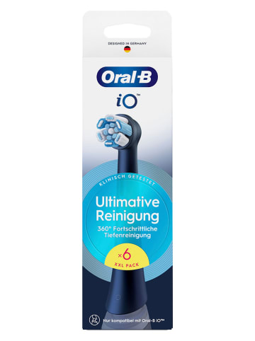 Oral-B 6er-Set: Ersatz-Bürstenköpfe "iO Ultimative Reinigung" in Schwarz