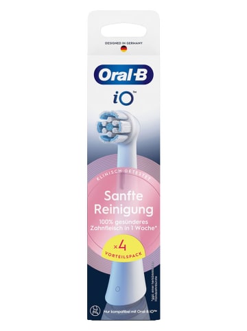Oral-B 4-delige set: opzetborstels "iO Zachte Reiniging" wit