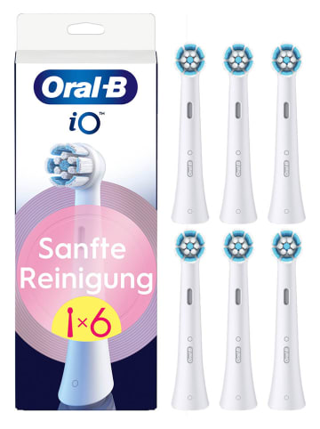 Oral-B Wymienne końcówki (6 szt.) "iO Sanfte Reinigung" w kolorze białym