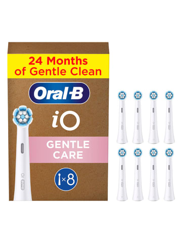 Oral-B 8er-Set: Ersatz-Bürstenköpfe "iO Sanfte Reinigung" in Weiß