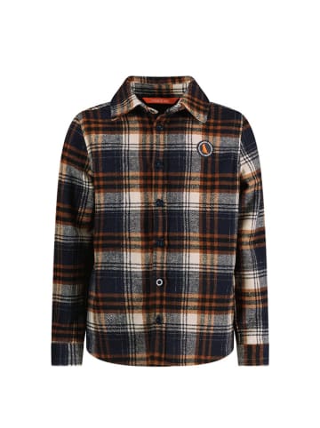 Tygo & Vito Hemd "Onno" in Dunkelblau/ Beige/ Orange