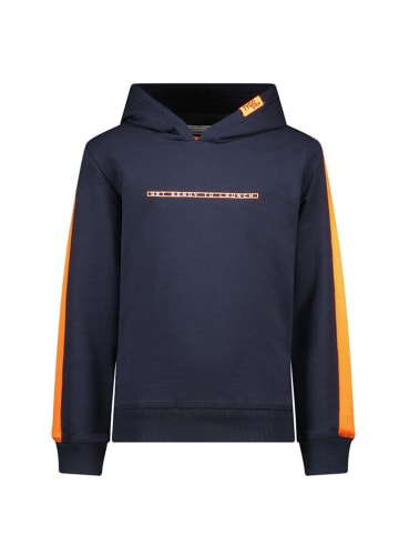 Tygo & Vito Hoodie "Huxley" in Dunkelblau/ Orange