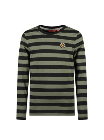 Tygo & Vito Longsleeve "Melle" in Schwarz/ Khaki