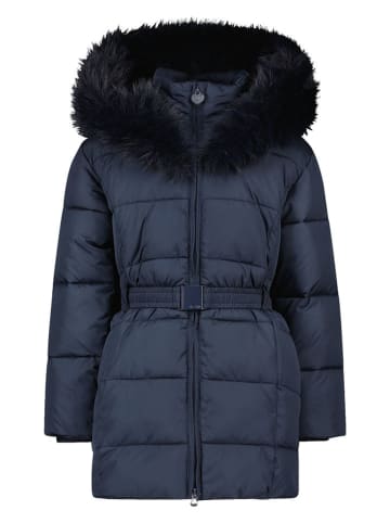 Le Chic Doorgestikte mantel "Bodette" donkerblauw